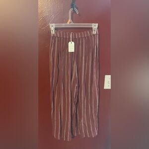 American Eagle Striped Pull On Pants Elastic Waist Pockets Viscose ~ Size S *New